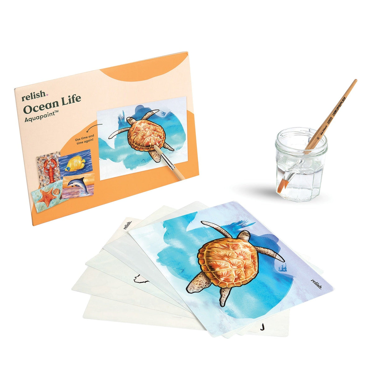 Schilderen met Water - Ocean Life – Aquapaint spel dat maritieme herinneringen en ontspanning stimuleert voor mensen met dementie.