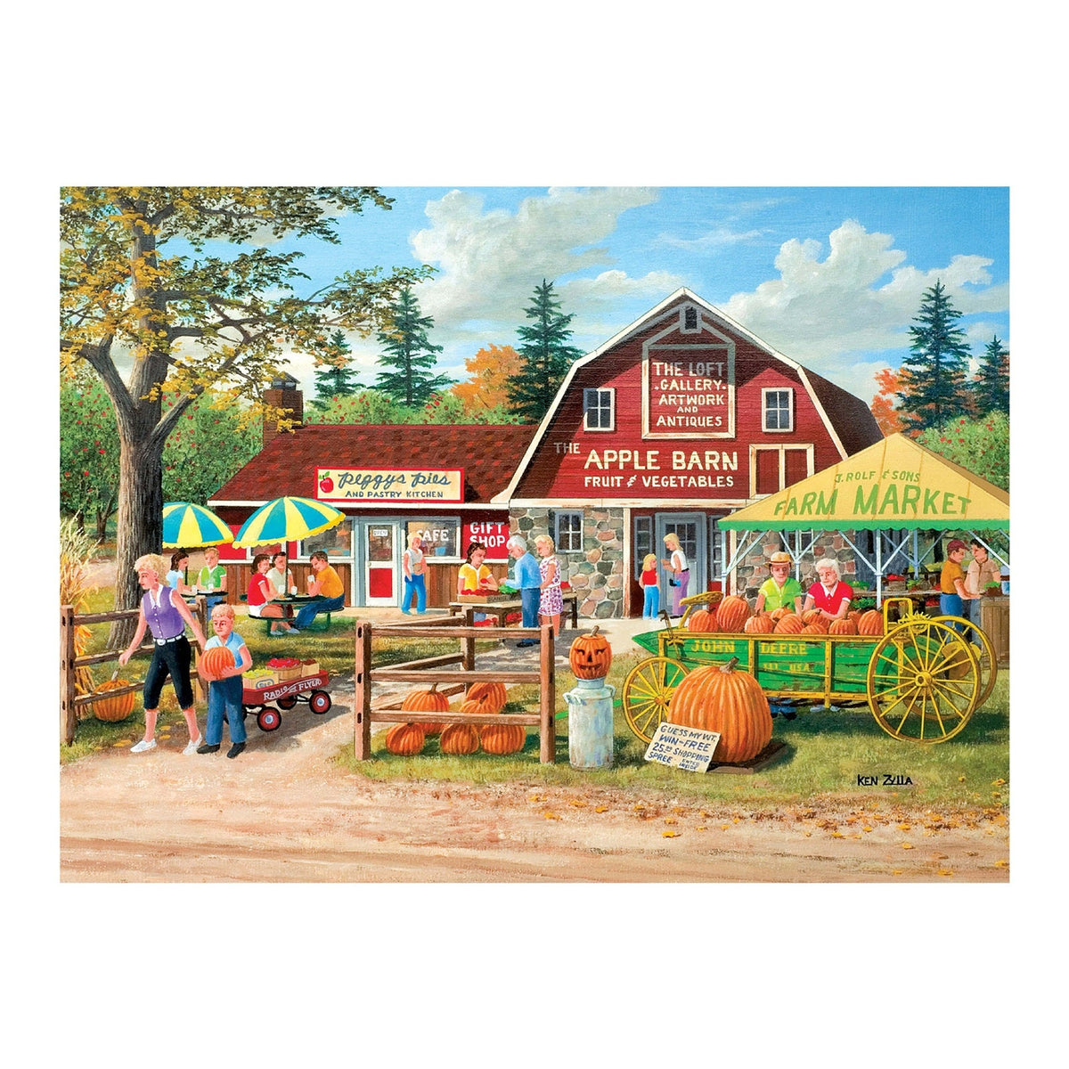 Dementie-puzzel 'Boeren Markt' – 63 stukjes, stimuleert geheugen en gesprekken over het plattelandsleven voor ouderen.