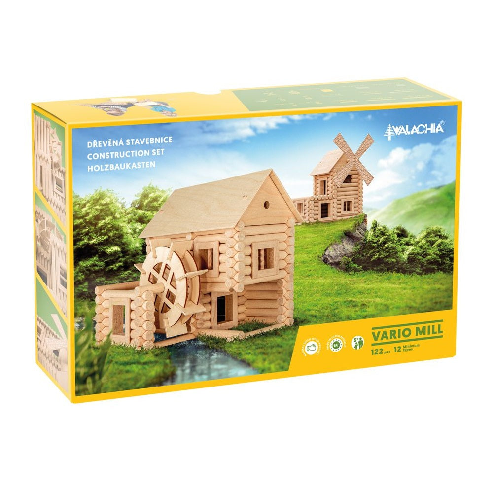 Bouwpakket Vario Molen – Houten constructiespel dat creativiteit en motoriek bevordert voor senioren.