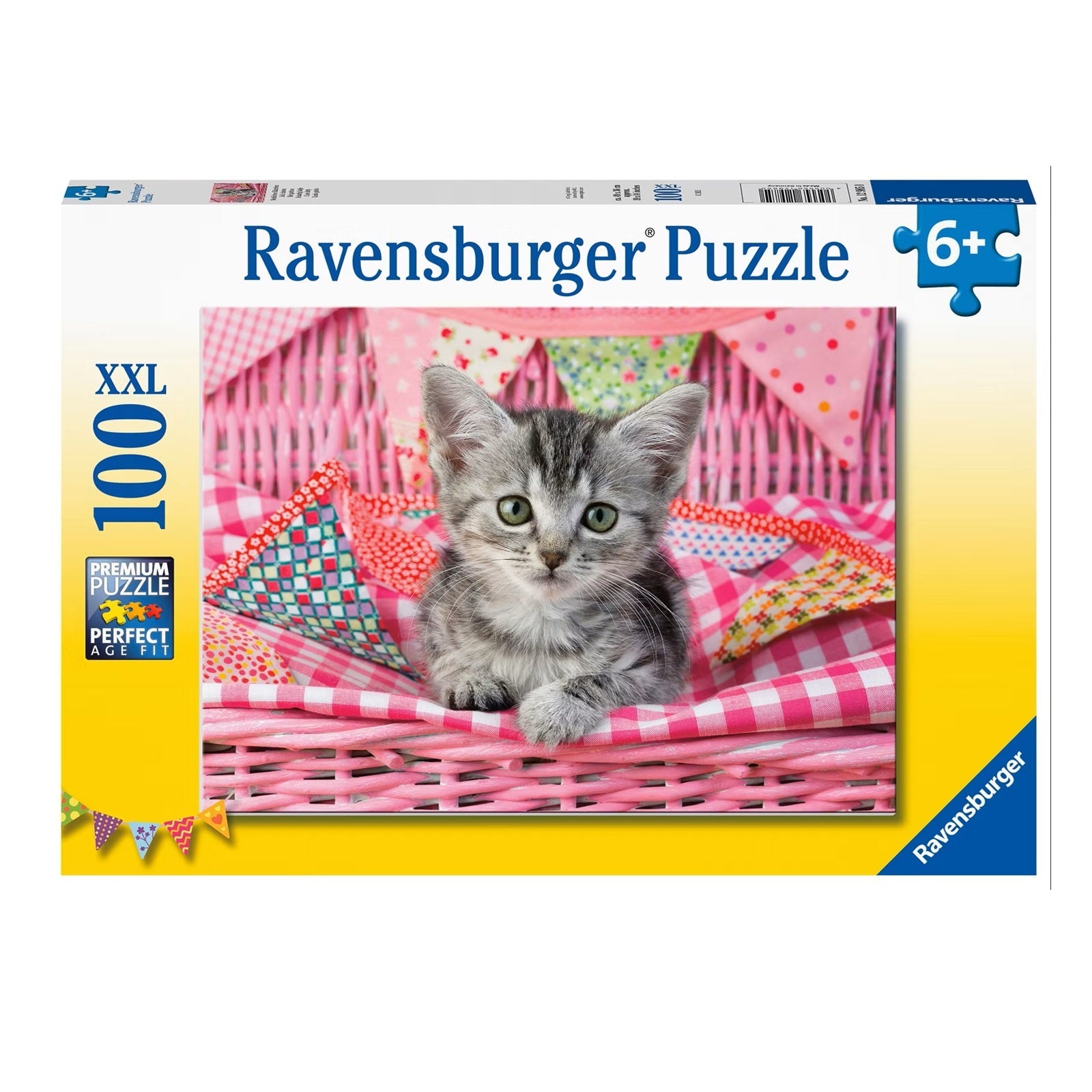 Dementiepuzzel Ravensburger 'Schattig Katje' – 100 XXL stukjes, stimuleert geheugen en activering voor ouderen.