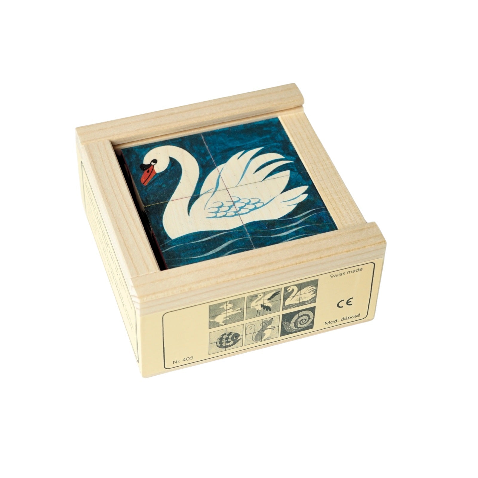 Würfelpuzzle Tiere (4-teilig) - Puzzle mit Farbhintergrund