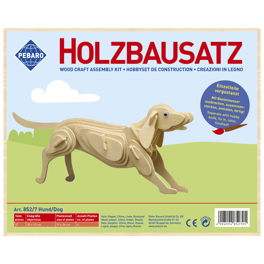 Afbeeelding van het spel Houten Bouwset Hond - Gereedschap niet benodigd, speciaal geselecteerd  voor ouderen met dementie.