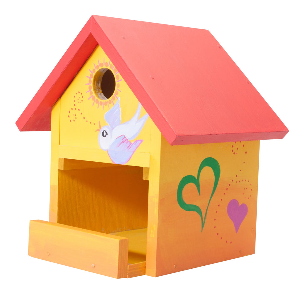 Afbeeelding van het spel Houten Bouwset Vogelhuis (incl. gereedschap), speciaal geselecteerd  voor ouderen met dementie.