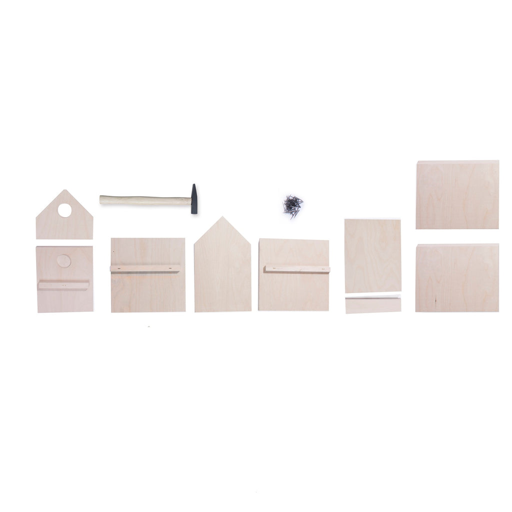 Afbeeelding van het spel Houten Bouwset Vogelhuis (incl. gereedschap), speciaal geselecteerd  voor ouderen met dementie.