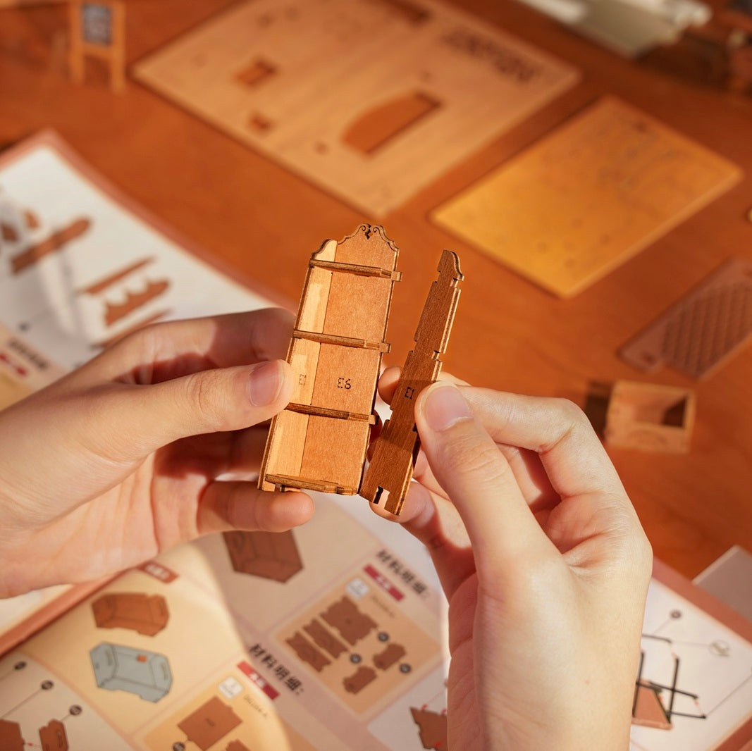 3D-Holzpuzzle-Bausatz - Buchladen