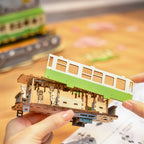 3D-Holzpuzzle-Bausatz - Historische Straßenbahn