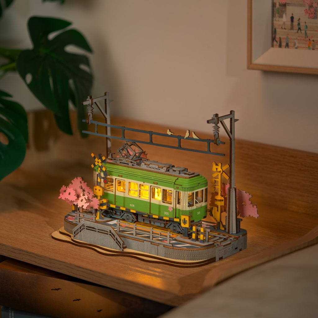 3D-Holzpuzzle-Bausatz - Historische Straßenbahn