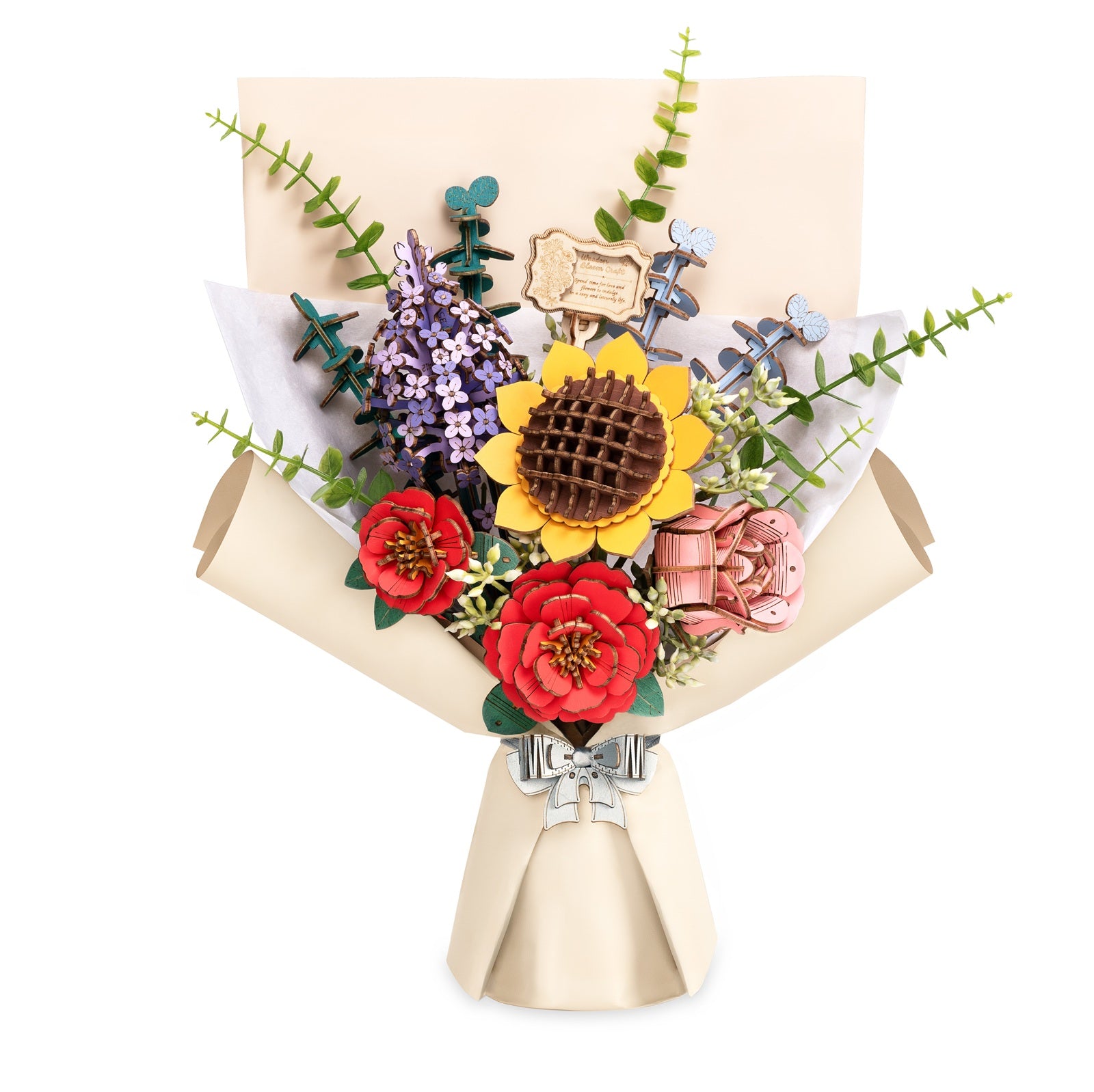 3D-Holzpuzzle-Bausatz - Blumenstrauß