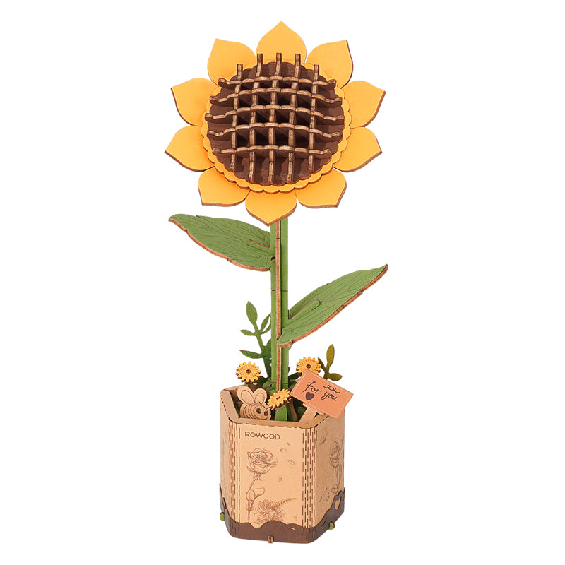 3D-Holzpuzzle-Bausatz - Sonnenblume
