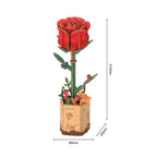 3D-Holzpuzzle-Bausatz - Rote Rose