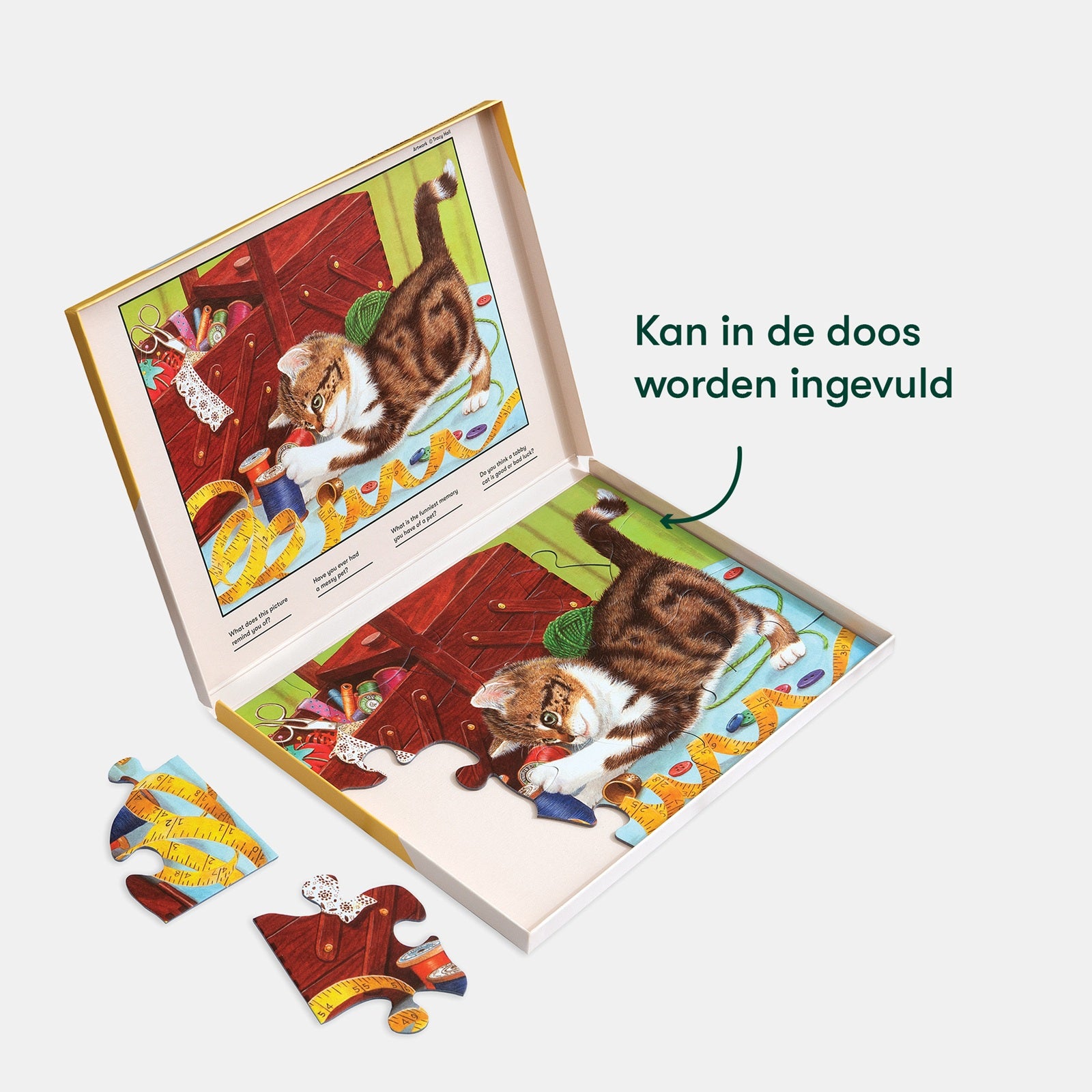 Afbeeelding van het spel puzzel het leven van een kitten, speciaal geselecteerd  voor ouderen met dementie