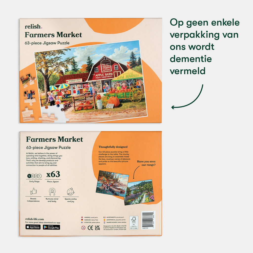 Puzzle - Farmer's Market - 63 Teile