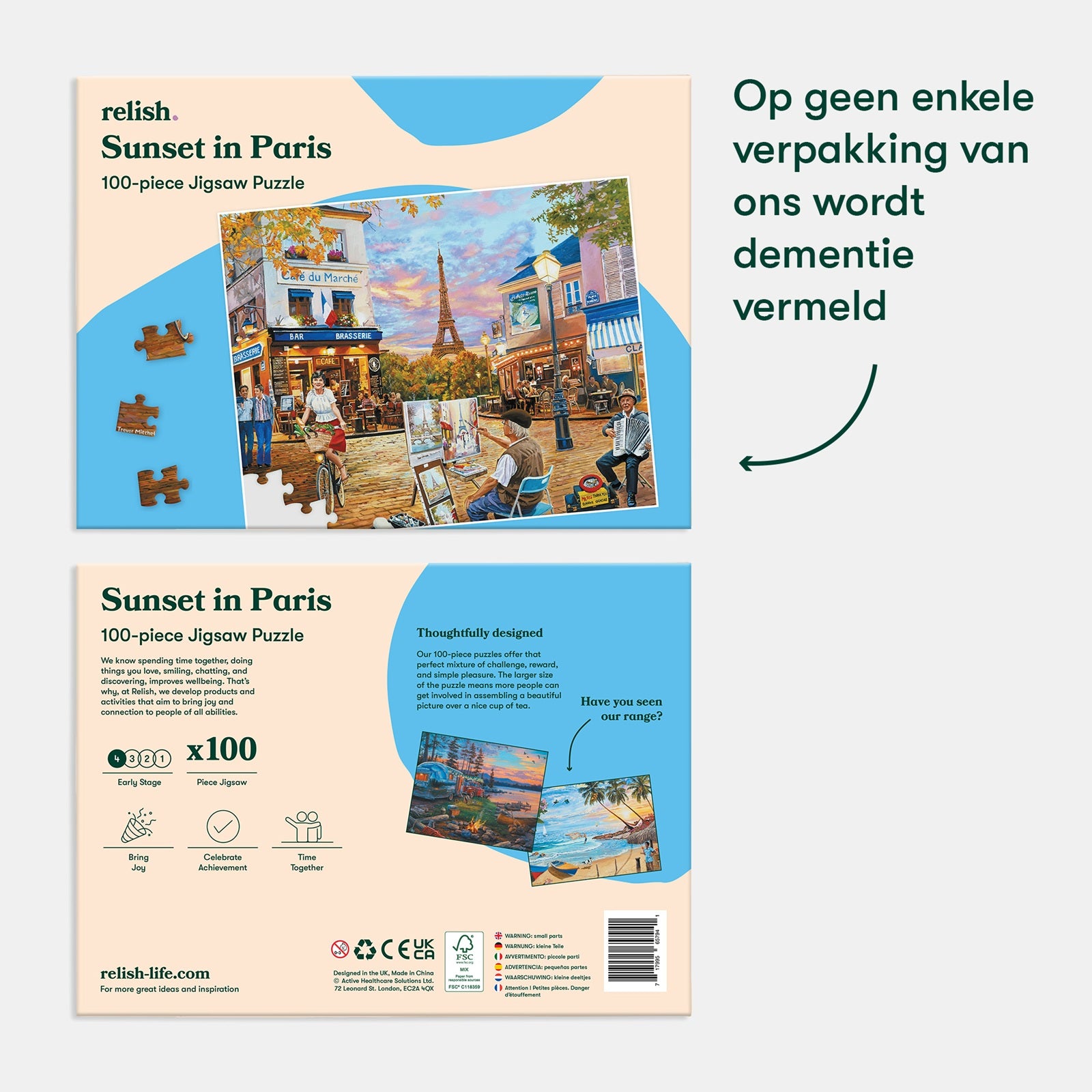 Puzzle - Sunset in Paris - 100 Teile