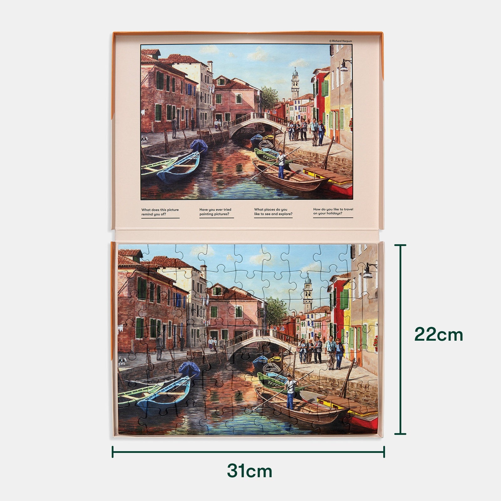 Afbeeelding van het spel Puzzel - Burano Island - 63 stukjes, speciaal geselecteerd  voor ouderen met dementie.