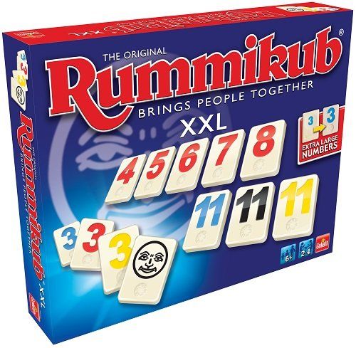 Foto van het spel Rummikub XXL, met grotere cijfers, speciaal voor ouderen, bejaarden en mensen met leesproblemen