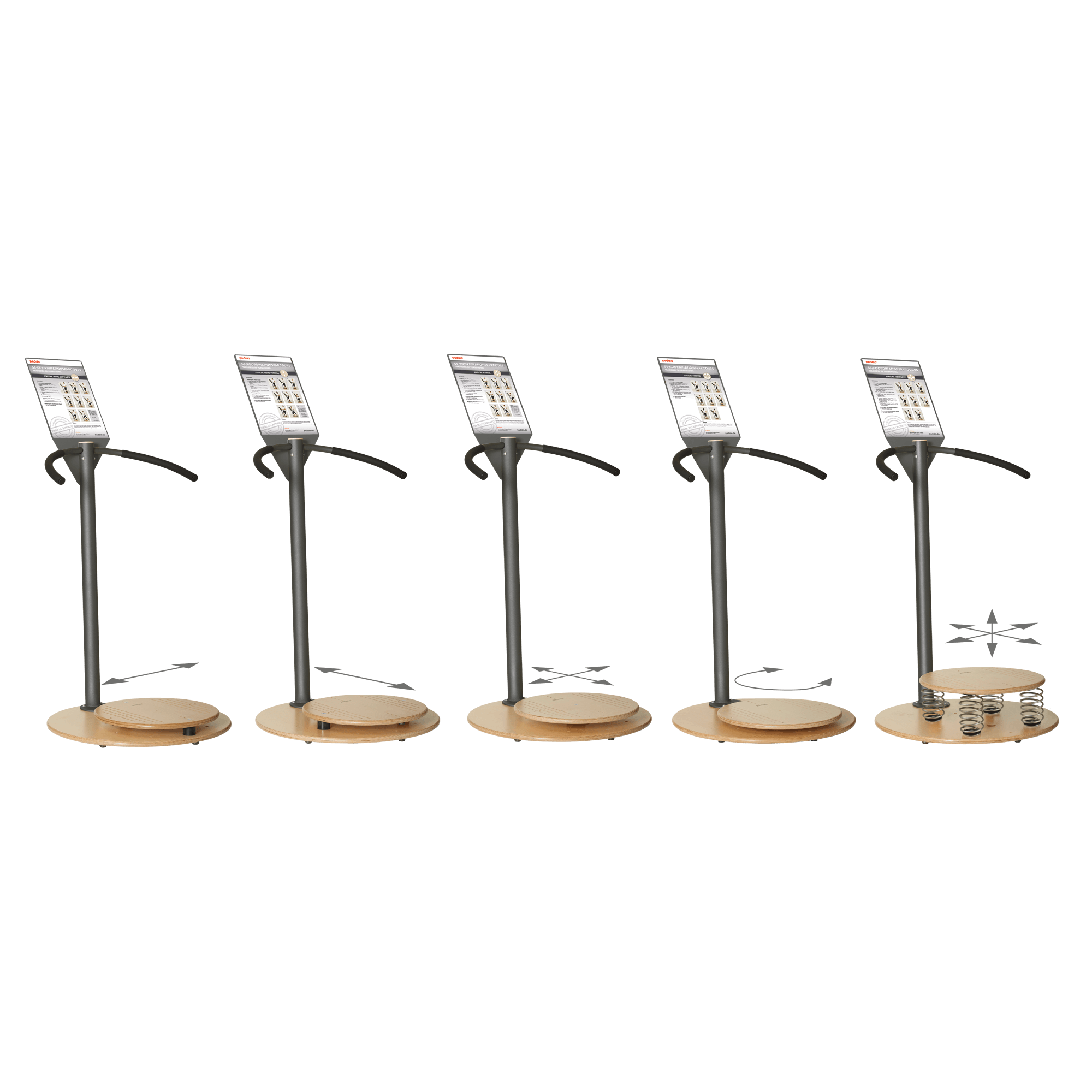 Afbeeelding van het spel Pedalo®-5S-Coördinatieparcours, speciaal geselecteerd  voor ouderen met dementie.