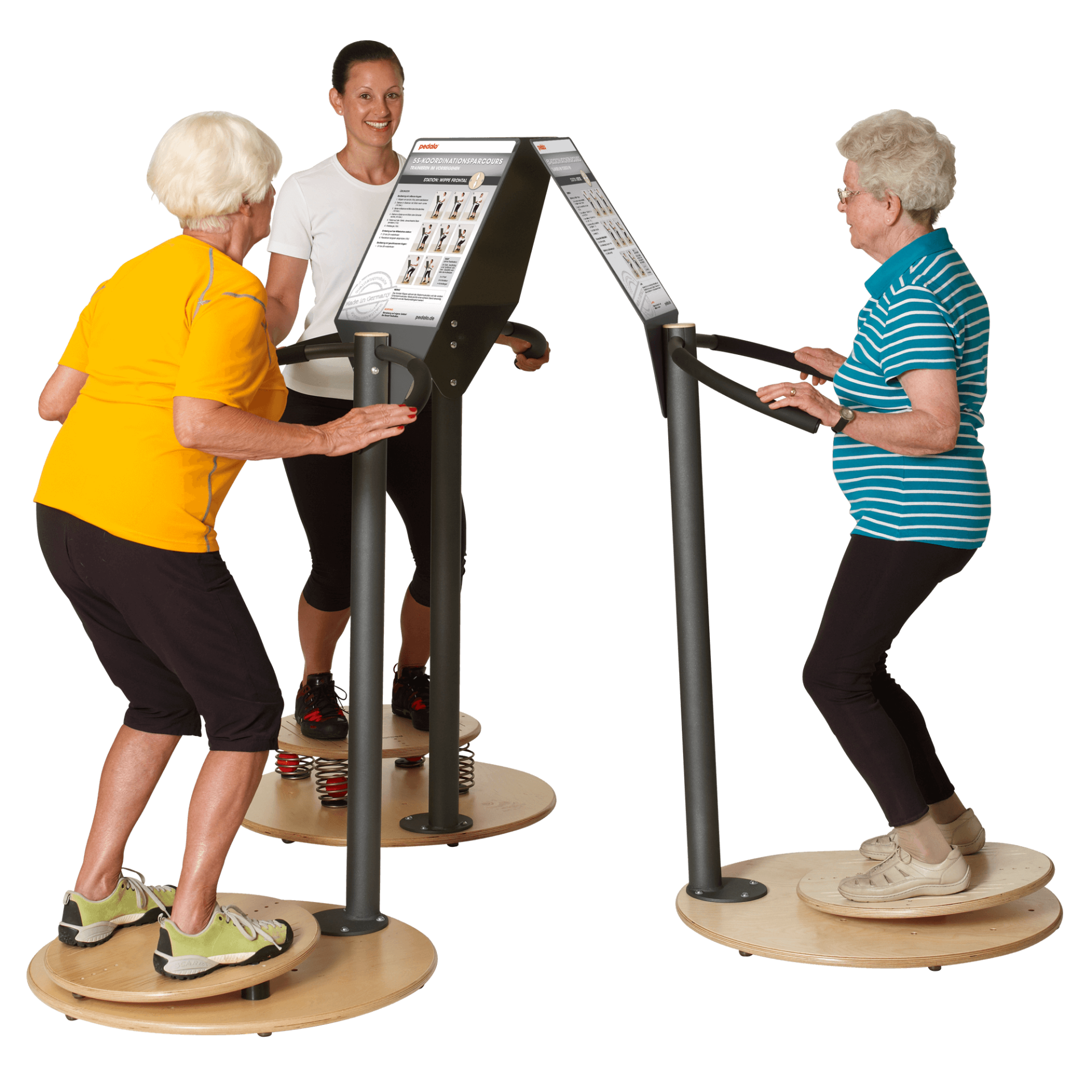 Afbeeelding van het spel Pedalo®-5S-Coördinatieparcours, speciaal geselecteerd  voor ouderen met dementie.