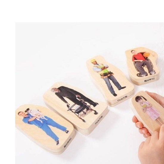 Holzklötze - Menschen