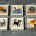 Würfelpuzzle Haustiere 9-teilig