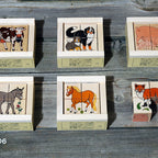 Würfelpuzzle Tiere vom Bauernhof (4-teilig)