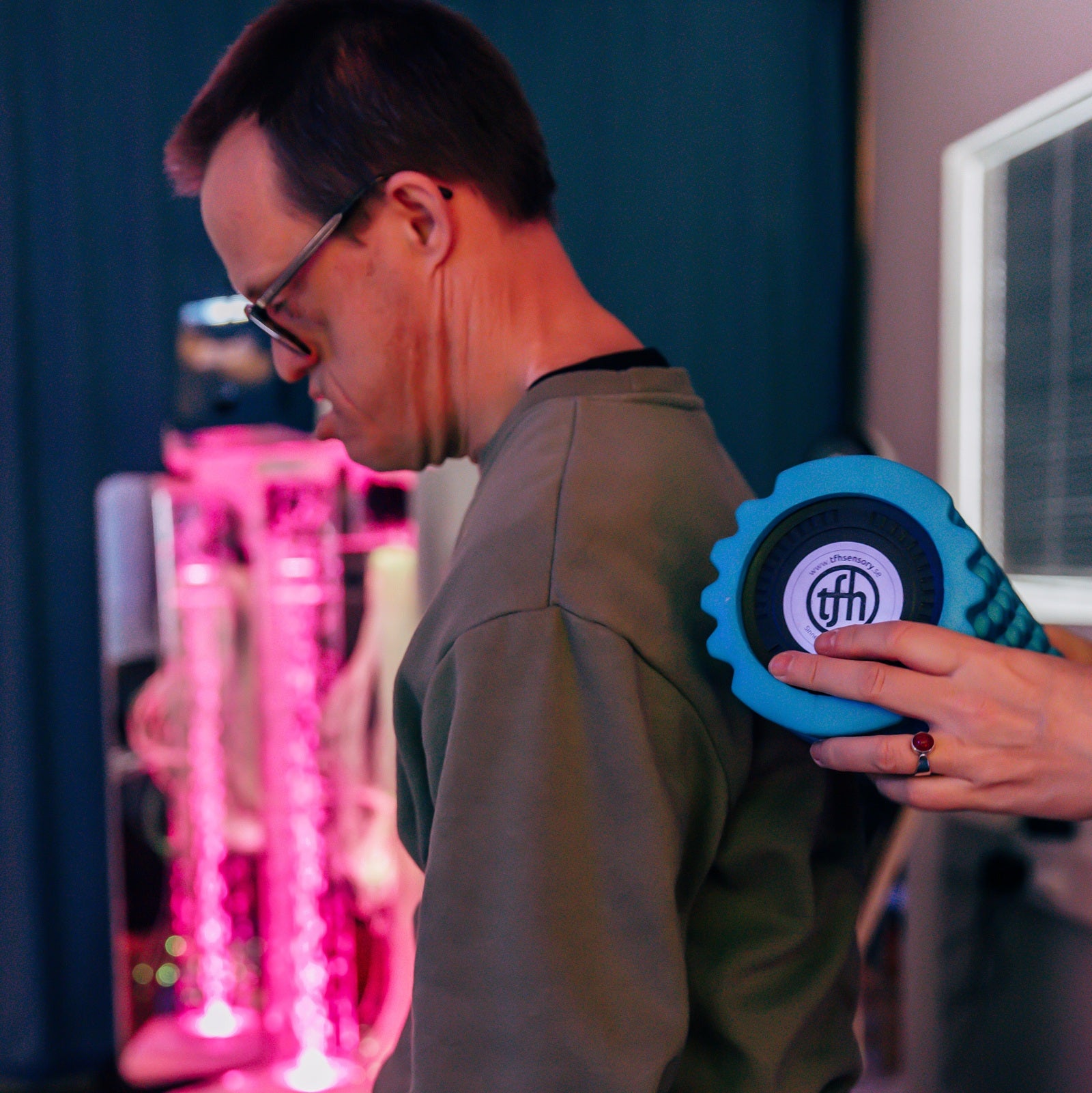 Afbeeelding van het spel Vibrerende Roller, speciaal geselecteerd  voor ouderen met dementie.