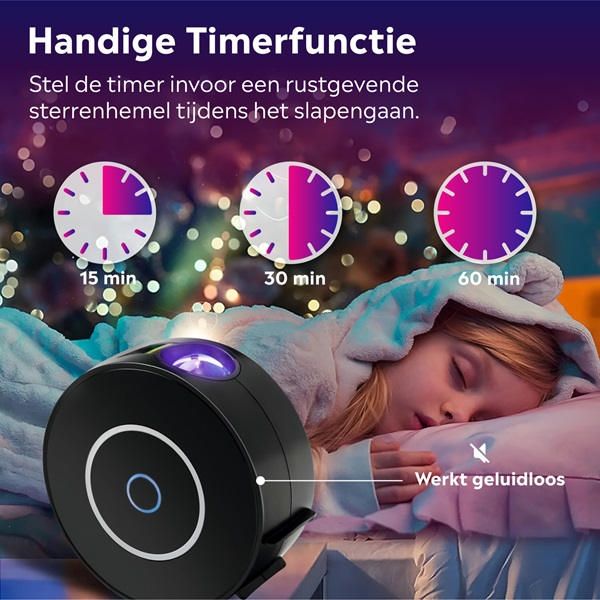 Sterrenhemel Projector – Ontspannende lichtshow die een sterrenhemel projecteert, bevordert rust voor senioren.