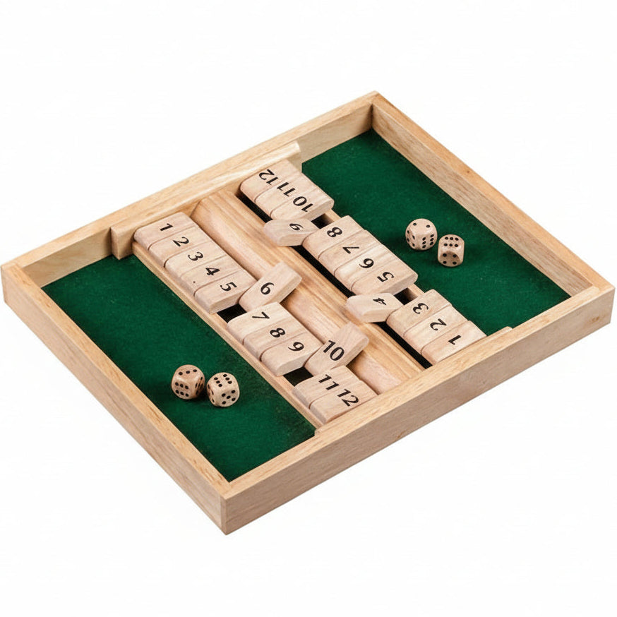 Shut the Box 12 – Leerzaam dobbelspel dat concentratie en activering bevordert, ideaal voor senioren.