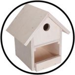 Holzbauset Vogelhaus mit Stahlnägel und Stahlhammer