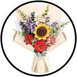 3D-Holzpuzzle-Bausatz - Blumenstrauß