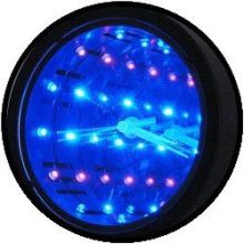 Licht Dekoration - unendlicher Spiegel mit Uhr