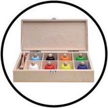 8 Bunte Handglocken