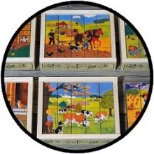 Würfelpuzzle Bauernhof 20-teilig