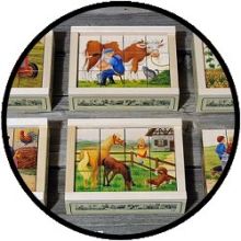 Würfelpuzzle Bauernhof (12-teilig)