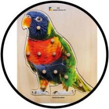 Holz-Puzzle Papagei