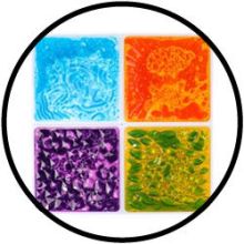 Set aus 4 strukturierten Gel-Fliesen