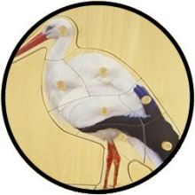 Holz-Puzzle Storch