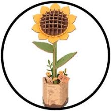 3D-Holzpuzzle-Bausatz - Sonnenblume