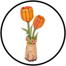 3D-Holzpuzzle-Bausatz - Tulpe